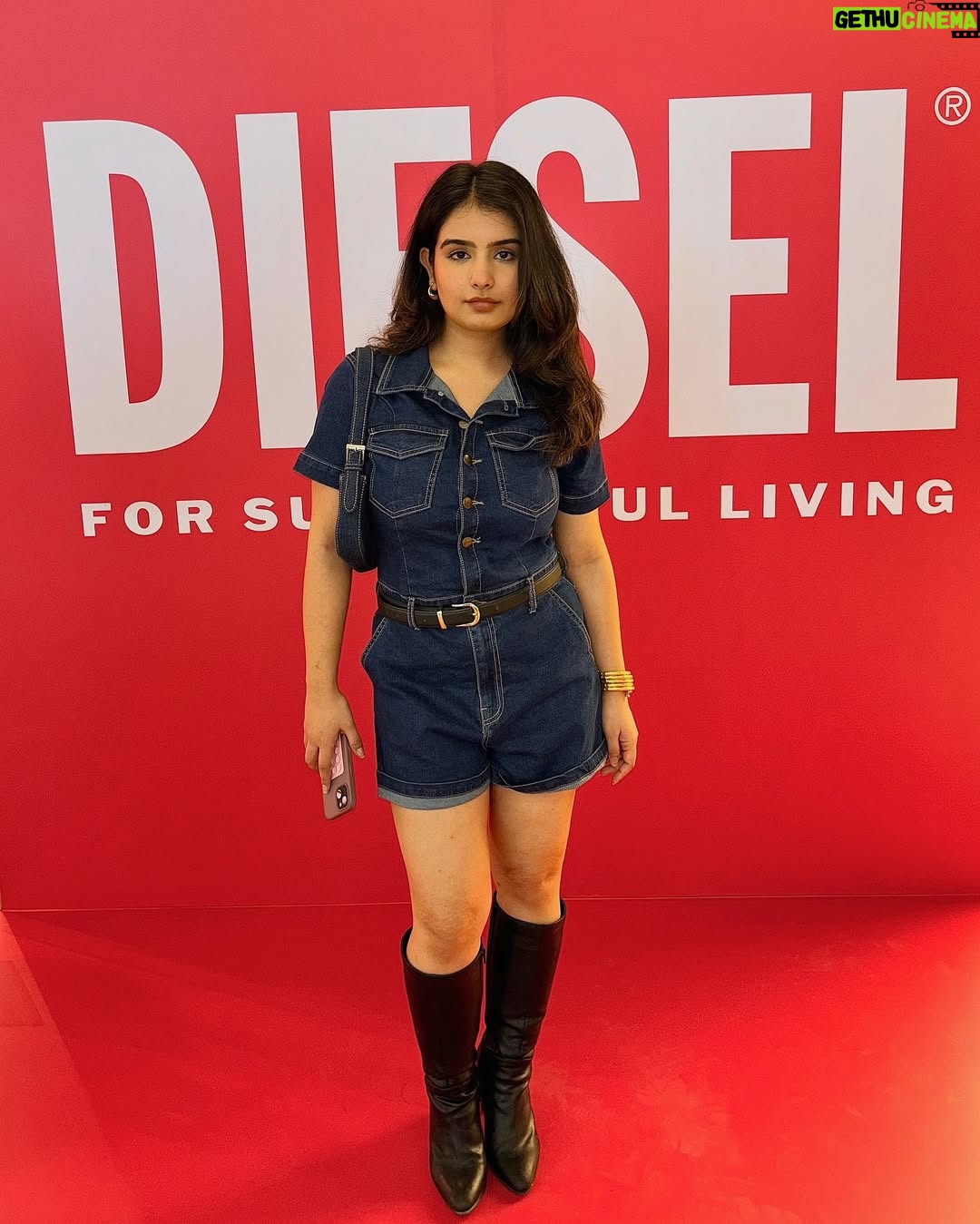 Aarushi Abrol - 1.1K Likes - For @diesel Spring/Summer 25' ✨ 

🏷️ 
Playsuit @freakinsindia 
Boots @twentydresses 
Bag @miraggiolife 

@reliancebrandsltd
#DieselSS25
#FallinLoveWithDiesel 

Ootd, outfit of the day, explore, fyp, trending, outfit inspo, denim on denim, denim, spring trends, diesel, trending, styling, outfit ideas, fashion