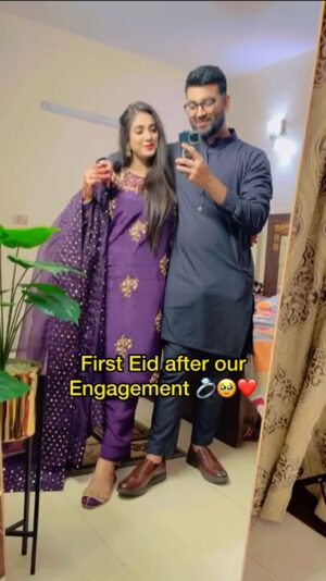 Afreen Burney Instagram - Meethi Eid mazeed meethi hogayi🙊❤️🥹

#afreenburney #love #eidmubarak #eid #couple #twinning #ootd #blog