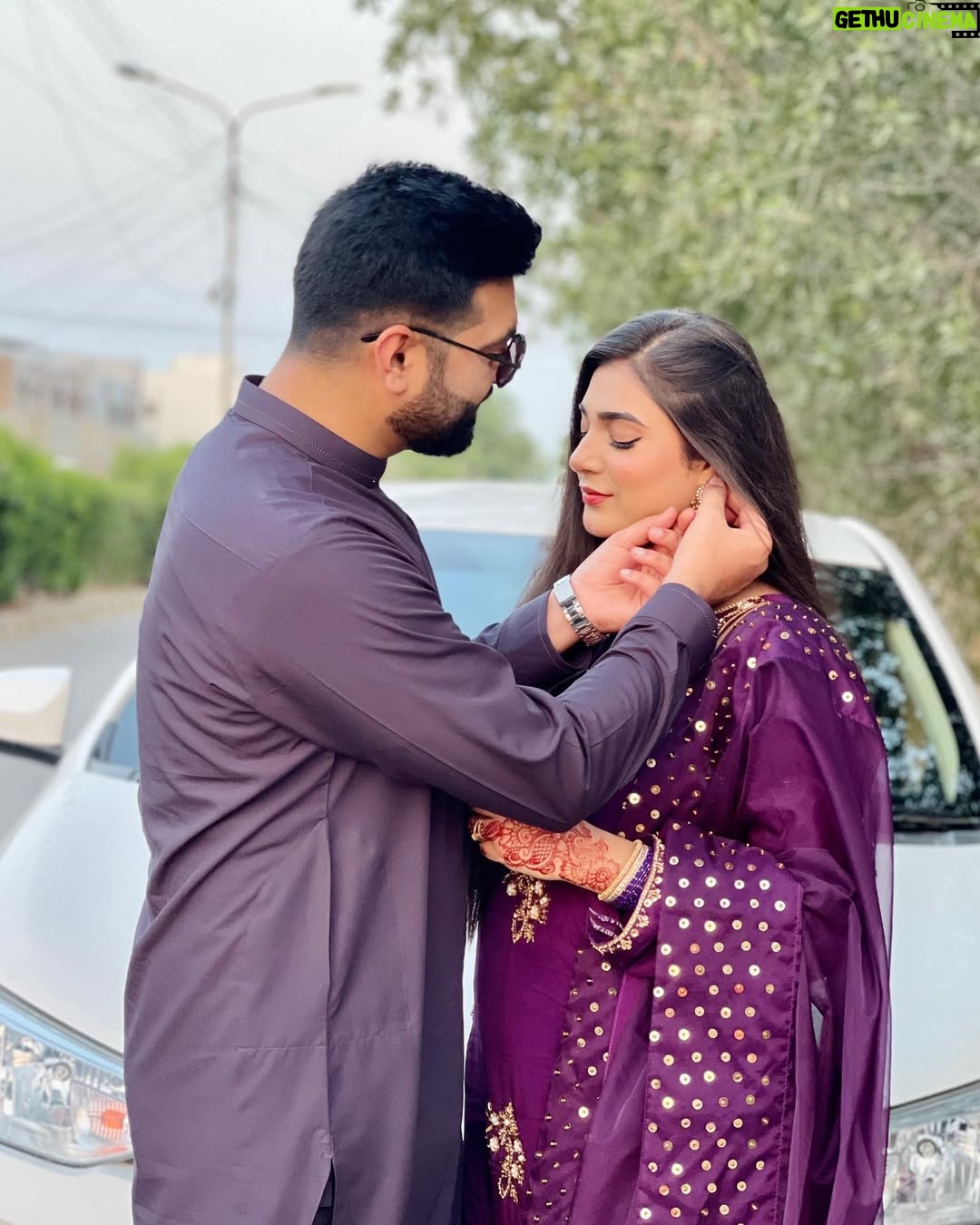 Afreen Burney - 4.8K Likes - Eid with my personal Chand🌙❤️🙈 @abdul.ahad_x 
MaShaAllah 🥹✨ 

#afreenburney #eidmubarak #eid #instagram #instagood #instadaily #love #couple #ootd #blogger