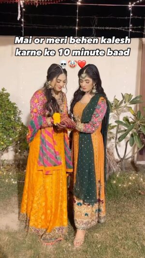 Afreen Burney Instagram - Tag your sisters😂❤️❤️

👗: @rehbar_collection 

#afreenburney #sisters #reels #reelsinstagram #siblings #relatable #desi #love #instagram #instagood #instalike #instadaily #ootd #fashion #style #blogger #viral