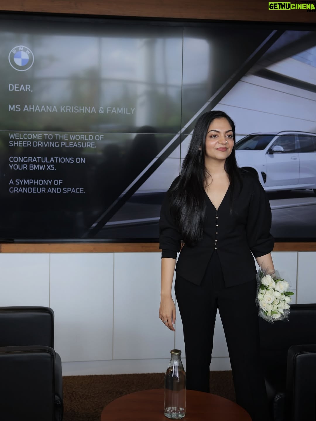 Ahana Kumar - 427.4K Likes - Was a bit too sad about leaving my 20s and stepping into my 30s. So got myself a not so little present for some birthday cheer! 😊🫶🏻 HELLO 30 ... maybe just maybe I am ready to say Hello to You! 🙂‍↔️😎

#BMWX5 #MSport40i 😬🖤

Thankyou Acha & Amma for never telling me what to do or what not to do. Thankyou for letting me explore and experience life on my terms and for truly giving me wings and the wind to fly out high. You’re the reason for everything! ❤️

Thankyou Universe for putting it all in place and making things I haven’t dreamt about, come true ✨

#Hello30 #BirthdayPresent #FromMeToMe 💫

Shot by @_mathews_photography 🤍