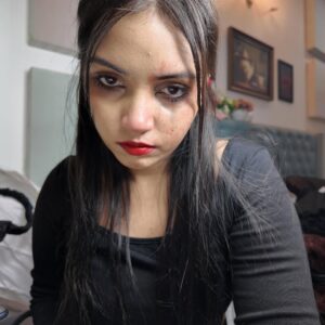 AiSh Instagram - Halloween month = Bday month 🤷🏻‍♀️⚠️fake blood warning ⚠️ psycho Ki!!Er halloween makeup look ! #halloween #halloween2024