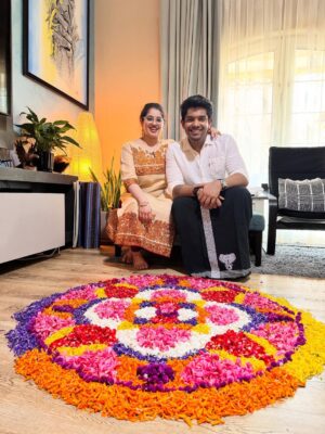 Aima Rosmy Sebastian Instagram - Onam spam alert 🌸👩‍👧 Couldn’t resist sharing these moments with my two favorite hoomans 😘😍🥳