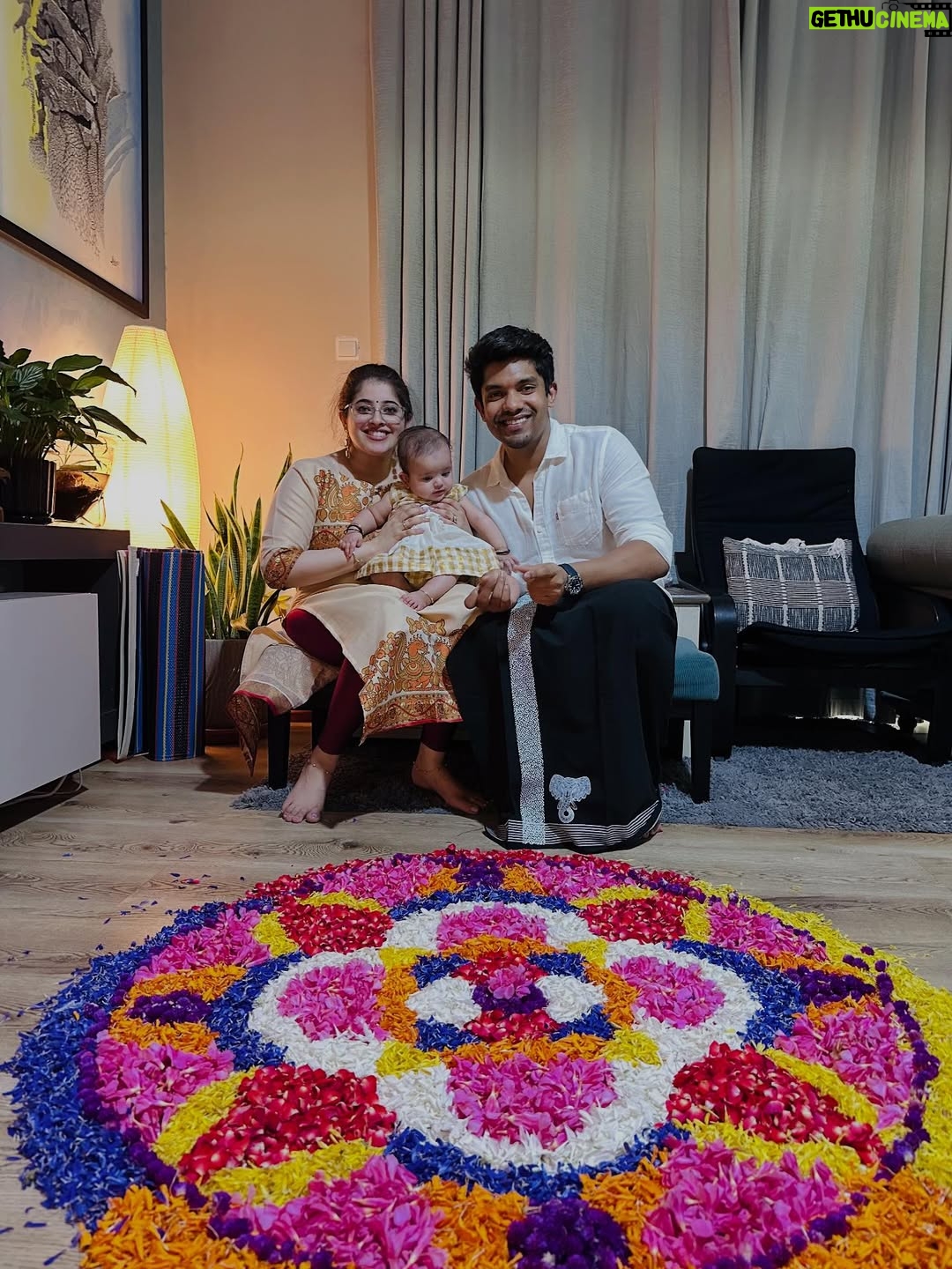 Aima Rosmy Sebastian - 33.5K Likes - Onam spam alert 🌸👩‍👧 Couldn’t resist sharing these moments with my two favorite hoomans 😘😍🥳