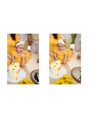 Aima Rosmy Sebastian Instagram - 🌞 “She’s the reason golden hours feel eternal.” 🌻

MAMMA & BABY OUTFIT @amazebyashiyajesel 
CAKE BY @mqdessertbar 
CLICKED BY @midhun.mohan_