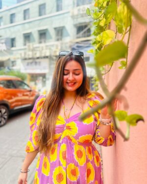 Akanksha Joshi Instagram - Twirling in @fancypastelsindia ❤️❤️