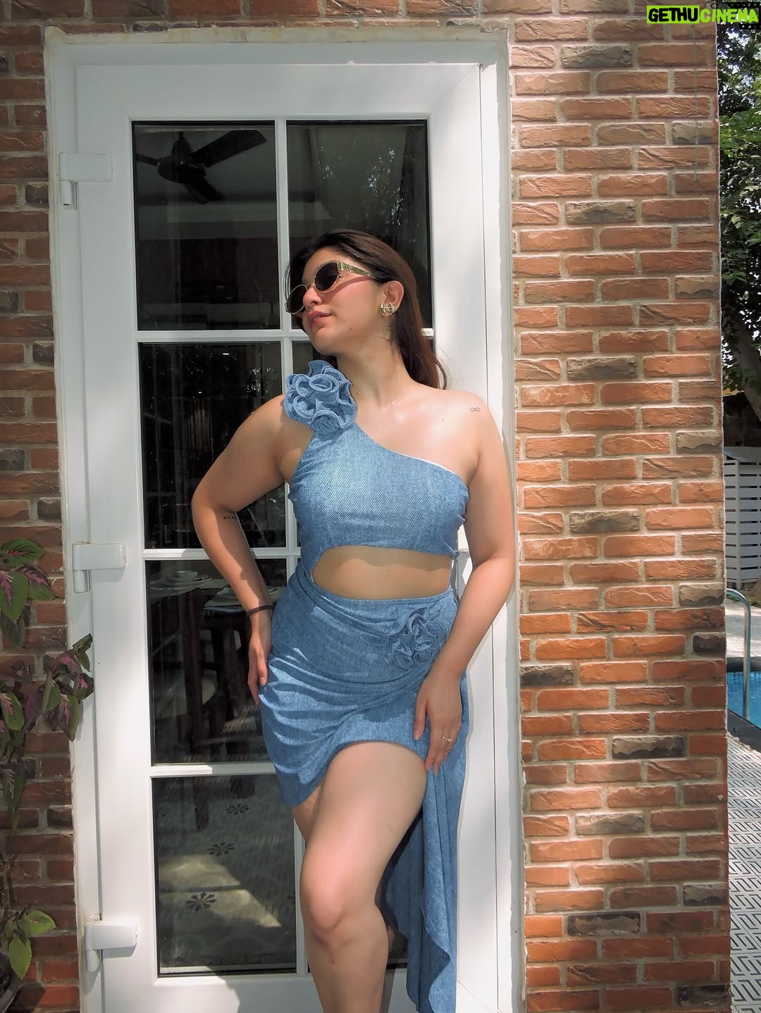 Akshita - 1.4K Likes - ageing like…something!! 25th 🩵🥂
Wearing @materialgbyprishakritika 

(25th birthday, Birthday Morning, Twenty Five, Birthday Behaviour, Poolside Spam)