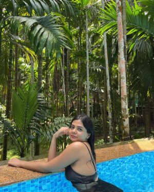 Akshita Rai Shrivastava Instagram - Chilling in a pool in the middle of the forest, check ✅
📍@stonewoodnatureresort , Gokarna
(Travel pictures, pool pictures, pool pics, bikini pictures, resort wear, resort pictures)