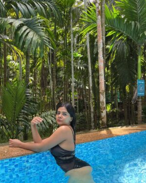 Akshita Rai Shrivastava Instagram - Chilling in a pool in the middle of the forest, check ✅
📍@stonewoodnatureresort , Gokarna
(Travel pictures, pool pictures, pool pics, bikini pictures, resort wear, resort pictures)