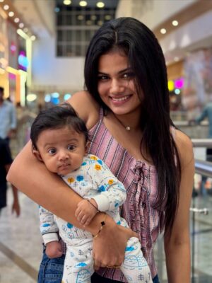 Akshitha Ashok Instagram - One with Athai #trevin #babyboy
#appulovesappu