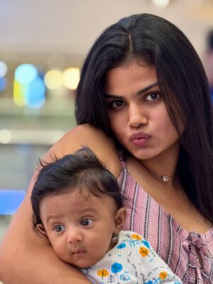 Akshitha Ashok Instagram - One with Athai #trevin #babyboy
#appulovesappu