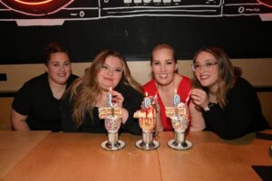 Alana Thompson Instagram - CrazyShakes for a crazy milestone! 🍬✨ The Mama June crew stopped by to celebrate 100 episodes of “Mama June: Family Crisis” on WE TV in true Black Tap style.