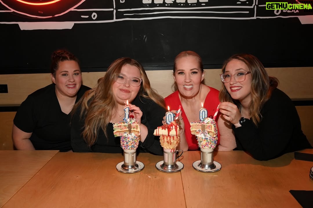 Alana Thompson - 25.5K Likes - CrazyShakes for a crazy milestone! 🍬✨ The Mama June crew stopped by to celebrate 100 episodes of “Mama June: Family Crisis” on WE TV in true Black Tap style.
