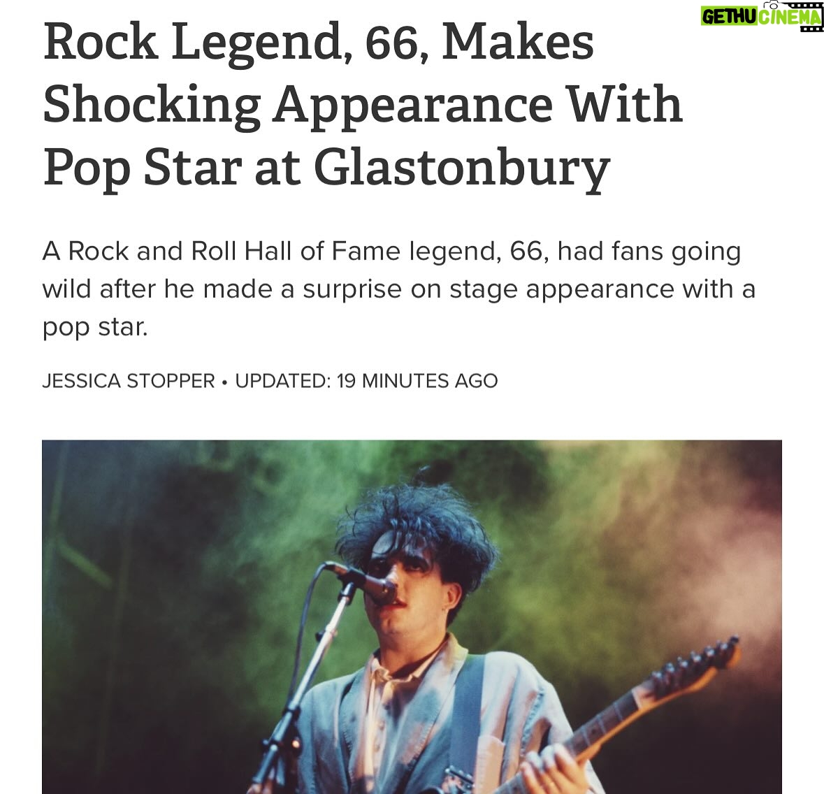 Aleen Keshishian - 1.4K Likes - I first saw The Cure live in 1988. It was an absolute thrill to meet and spend time with Robert Smith at Glastonbury decades later!
