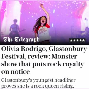 Aleen Keshishian Instagram - Wow!!! 🙌 @oliviarodrigo @glastofest 🇬🇧💫💥