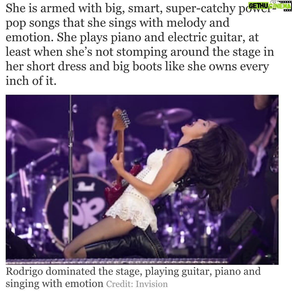Aleen Keshishian - 2.2K Likes - Wow!!! 🙌 @oliviarodrigo @glastofest 🇬🇧💫💥