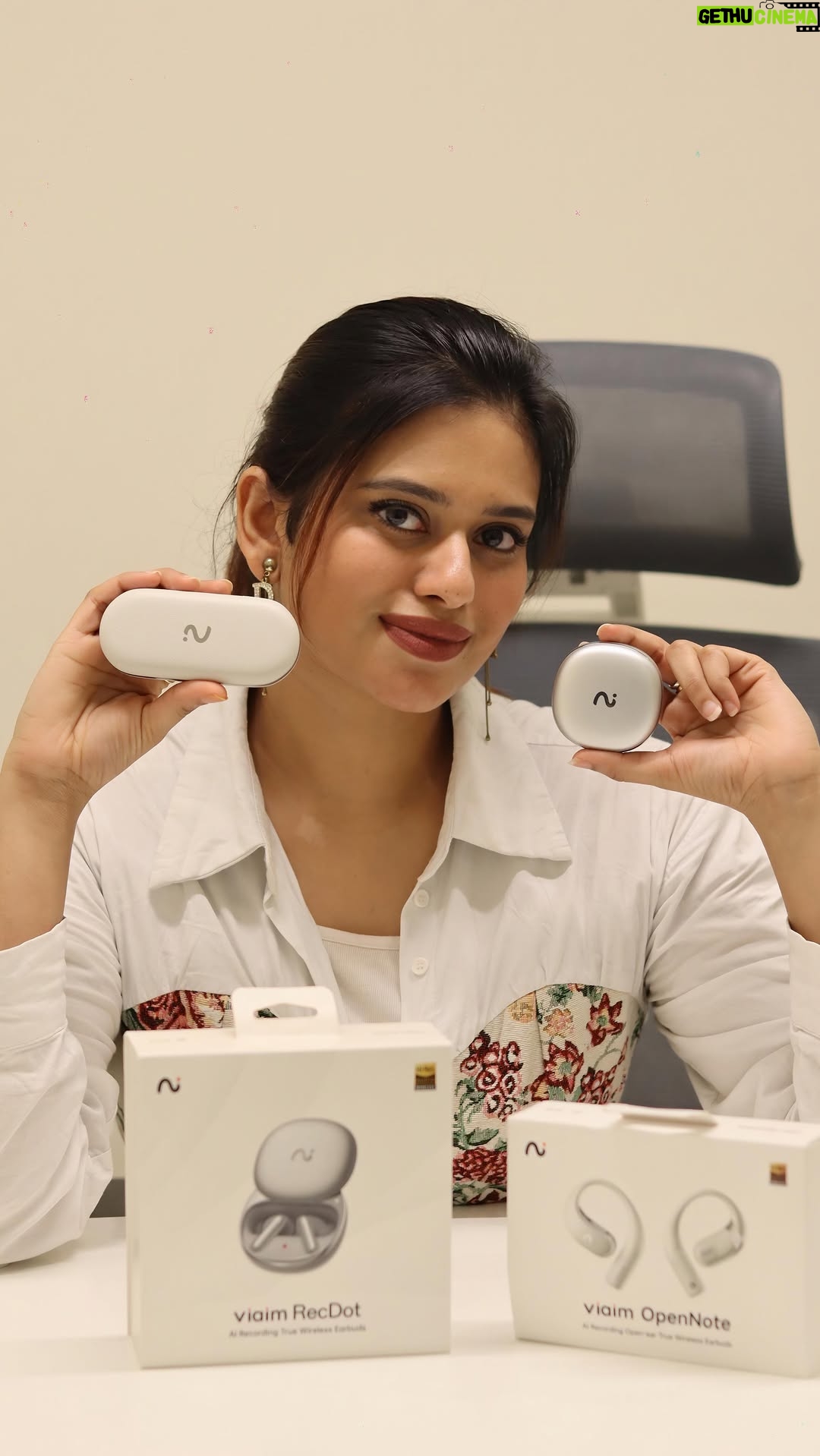 Aleenajijin - 1.1K Likes - The Viaim RecDot is a pair of advanced AI-enabled true wireless earbuds engineered to enhance productivity 
@viaim_mena 
Key Features
✨FlashRecord: 
Instantly start recording by pressing a red dot on the case—no need to open an app. 
Viaim
✨Real-Time Transcription & Translation: 
Supports live voice transcription and translation into multiple languages (English, Chinese, Arabic, Spanish, French, German, Italian, Malay, Dutch, Polish, Cantonese,
✨Speaker Identification: 
Differentiates between speakers within conversations for clearer, organized notes. 
✨AI Meeting Assistant: 
Generates summaries and actionable to‑do lists automatically from recorded
✨Noise Cancellation: 
48 dB deep (or hybrid) noise reduction ensures clarity even in busy environments. 
✨Hi‑Res Audio: 
Equipped with 11 mm titanium-plated drivers; supports LHDC codec up to 1000 Kbps for high-fidelity sound. 
✨Battery Life & Charging:
Earbuds: ~9 hours per charge
Charging case: ~36 hours total
Fast charging—20 minutes gives