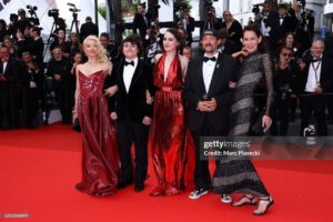 Alexandra Vino Instagram - This is one for the books! Thank you to the amazing @legeee1975 #geraldduchassoy for selecting @dogmaresurrected to play in the  #cannesclassics 💥 This was absolutely surreal and inspiring. So much love in the room and all around! Thank you @thatkevinsmith for sharing this moment with me. Your film is timeless! Your work is epic! It’s my dream come true to bring this movie back home to you. And to enjoy this moment with your beautiful family, is a moment I will cherish as long as I live. Thank you to @festivaldecannes for honoring the work!!!! This tour has been astounding!!! So much more to come for #dogma and for the fans!!!!! @iconiceventsnow releases Dogma on June 5th in US and Canada!!!! @goodfellas_cinema will bring Dogma to theaters all around the world!!! 🪽🪽🪽
💚
💚
💚