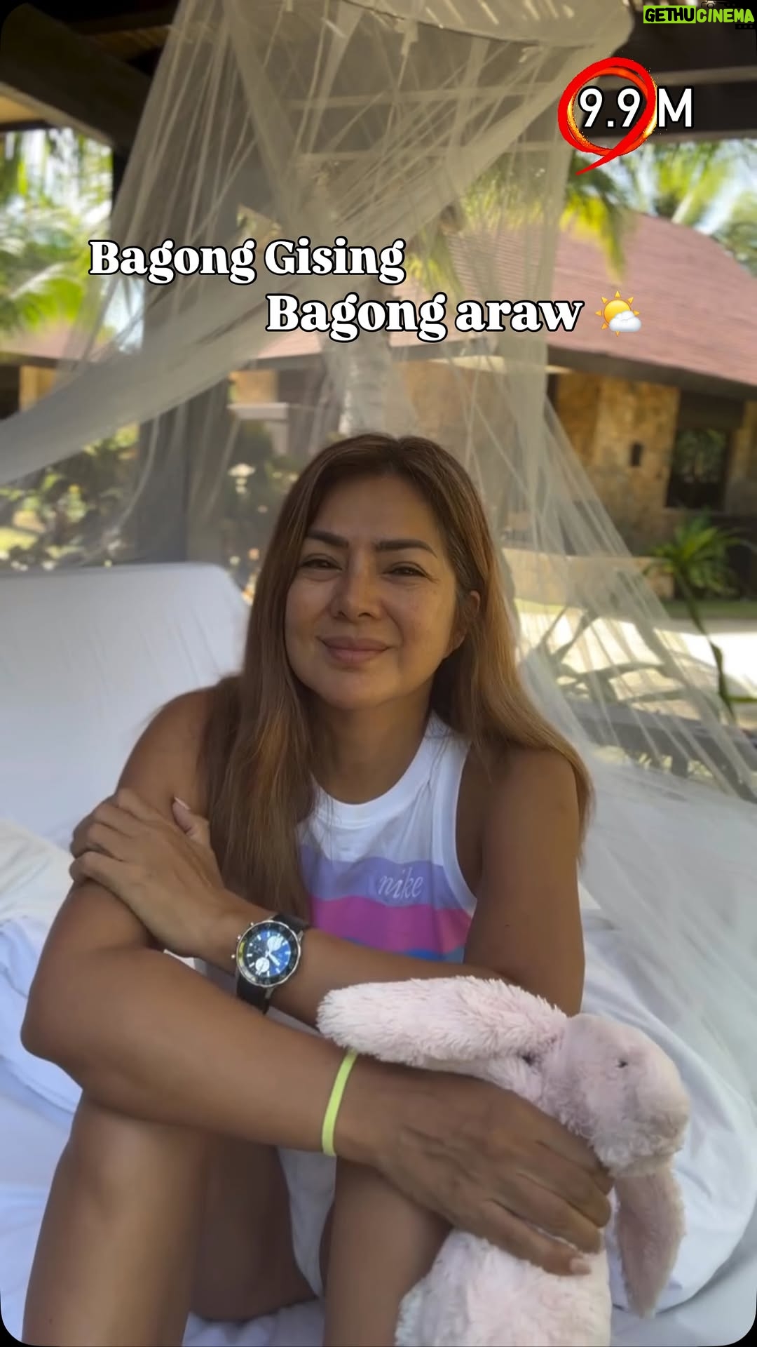 Alice Dixson - 8.4K Likes - 2 summers 👙ago
Sleeping outside in mosquito net under stars ✨
Waking up 6am with the birds chirping - best nature sleep of my life… great memory to start the week 
Bring me back!!!!
Good morning & happy week