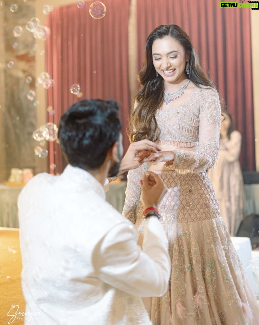 Alisha Prajapati - 896 Likes - This right here? This is peak engagement goals. The style, the smiles, the love... everything!😍❤️

Couple: @alishaprajapati thekushshah 
Outfit: @samta_gaudani
Makeup, Hair & Jewellery: @sejal_savaliya22 
Nails: @daisynailstudio
Mehendi Artist: @rima_mehndi_art
Styled by: @idivyeshtalaviya @styledbydivyesh
Assisted by: @ianjali_patel
Photographer: @sarvasvabymanthan 
Venue: @thehillock_ahmedabad

(Engagement , Engagement look. Engagement Outfit, Couple Goals)