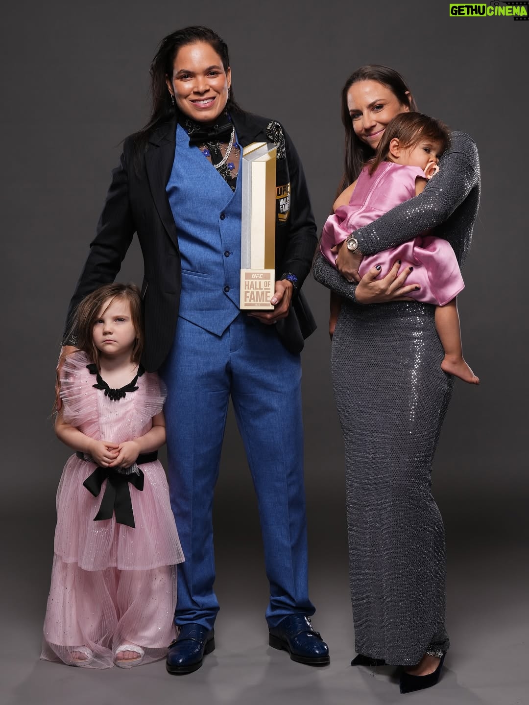 Amanda Nunes - 49.4K Likes - This is Amazing
Who would have thought a little girl training jiu-jitsu through a government program in Pojuca , Bahia Brazil would become a two time UFC champion and I would be here today.

UFC was always a goal But I didn’t know how long it was going to take. But, I knew I would be here one day. I just kept training and fought in other promotions until I got the call. 

The UFC gave me a career and helped me with my insecurities and made me strong for things that I thought one day I would struggle with.

One of the hardest struggles was to be able to share my personal life and the family that I built. 

This is my Family. 

 Thank God I believed and I never gave up, I didn’t do this alone, I had to surround myself with great coaches and gyms throughout my career, I want to say thank you and share this trophy with 

Daniel Vitor that was my first coach and saw a talent in me at a young age,
Then Edson Carvalho gym, especially to Ricardo Carvalho, Sensei Mascote,  and Gilmar Mota
MMA Master
American Top Team. 
special thanks to Roger Krahl who is still with me today  and my training partner Lamar Brown 

Last, I want to say thank you to The UFC, Dana, Hunter all the Fans.

My Family and friends back home that always believed in me.

There are so many other people to thank I could be here all night. I Don’t want to think I am leaving any one out. Thank you to you all of you

I missed fighting and being an athlete so much that I decided to come back, I’m looking forward to my next journey that I am very excited about, and will continue to make history.