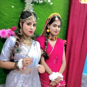 Amita Devi Instagram - Happy janmashtami to all of you gyz ❤️ 
.
.
.

Makup by @sonam_makeover_nouranga 
#viral #trending #reels#post #new #explore#amitadevi20