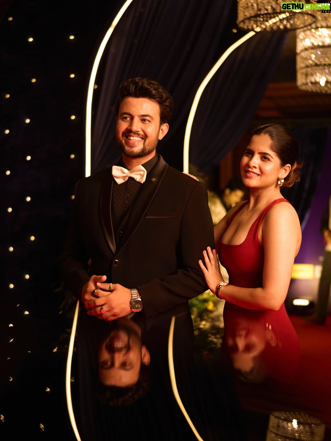Amruta Deshmukh - 66.5K Likes - When you think you’re done posting red carpet pictures, but then your gallery says, “Alexa, play ek din aap”💃🏻🕺🏻, Which means… sorry, but your feeds will see more of this night!
(Yes, more are coming… consider this a mini-series 😅) thanks to @__vadapav__ for amazing pictures!
.
Big love to @seemaaofficial for giving me a look that is sleek, effortless and just the confidence boost I needed ❤️
And of course, Prasad walking in style thanks to @nakshethnic | styling by @tanmay_jangam 🖤
🧿🧿🪬