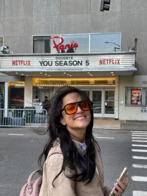 Amy-Leigh Hickman Instagram - Couple months ago just after I landed in NY for 24 hours. The glasses are to hide the jet lag I’m still not sure I can pull them off.