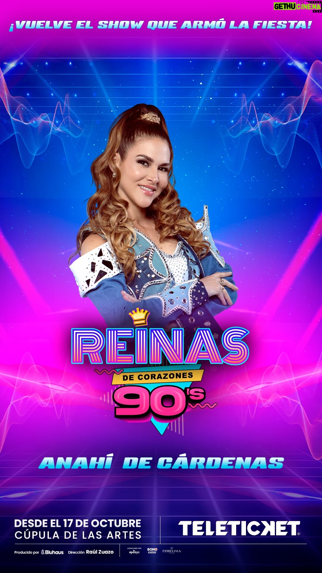 Anahí de Cardenas - 3.9K Likes - 👑✨ ¡Estoy feliz de contarles que desde este 17 de octubre nos veremos en #ReinasDeCorazones90s!
Prepárense para un show donde vamos a reír, cantar y bailar con los mejores hits noventeros en un verdadero ambiente de fiesta 🎶💃

Y lo mejor: compartiré escenario con mis talentosos amigos: 
🌟 Maria Grazia Polanco
🌟 Mayra Goñi
🌟 Cielo Torres
🌟 Ximena Palomino
🌟 Gina Yangali
🌟 Gino Pesaressi

🎟️ Entradas en @teleticket.oficial 

📅 Fecha: Desde el 17 de octubre 
📍 Lugar: La Cúpula de las Artes – Av. Manuel Olguín 200, Jockey Plaza
Gracias @soho_color 
Producido por @Bluhaustalent
Dirección: Raúl Zuazo @raulzuazor 
Dirección musical: Diego Dibós @diegodibos 

#ReinasDeCorazones90s #Noventass #ShowMusical #noventeros #barlima