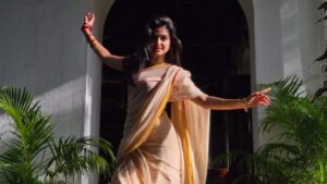 Anaswara Rajan Instagram - Saree for the birthday, heart with Onam, eyes on the lunar eclipse 🌼🌕✨

Just a quiet moment to say thanks — your wishes, love, and little check-ins meant a lot more than you probably realize.
Thanks again 💛🫂