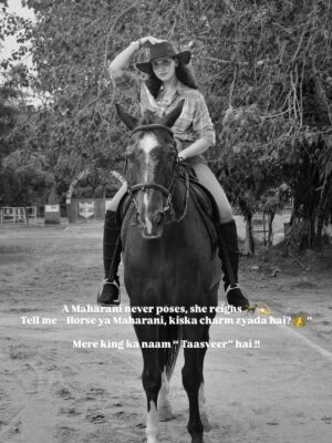 Anaya Pratap Instagram - A Modern Maharani doesn’t walk alone…
She reigns with her horse by her side.”
“If you felt the royalty in these frames…
double-tap ❤️ & save this for inspiration.”
( Horses, 🐎, horse, Horse-riding, Horse club, The Horse Taasveer, Horse club, )