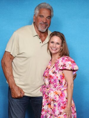Andrea Barber Instagram - When I was a little girl in the early 80s, my older brothers loved watching The Incredible Hulk. I, on the other hand, would bolt out of the room screaming, convinced the big mad green guy was coming after me. My brothers, of course, made it worse—“He’s gonna catch you!!” 🧟‍♂️

At seven years old (while playing Carrie Brady on Days of Our Lives), I met Lou Ferrigno at a network party. My parents wisely didn’t mention he was the Hulk until afterward—otherwise, I would’ve run away instead of posing for a photo.

Who would’ve thought that 42 years later, I would meet Lou again at the Smoky Mountain Fan Fest! He’s genuinely the sweetest, most down-to-earth guy. I sent the new photo to my brothers right away, and their response? “Guess you didn’t run fast enough. He finally caught you!” 💚
