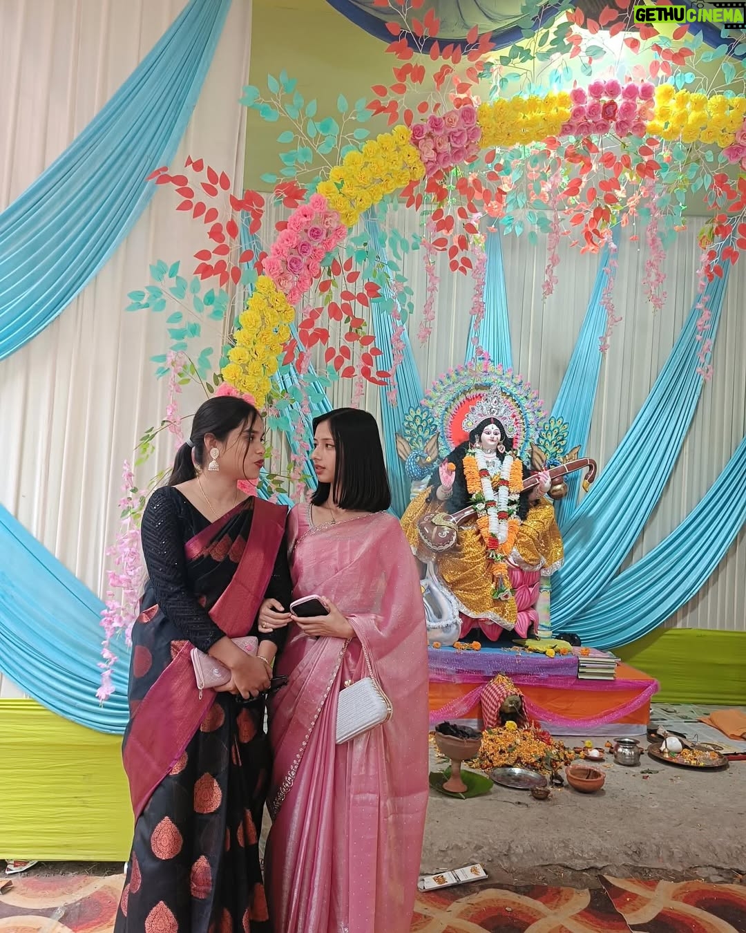 Aney Lepcha - 23.7K Likes - Saraswati Puja 2025 🌸🪷 #saraswatipuja#saree#fyp#pink