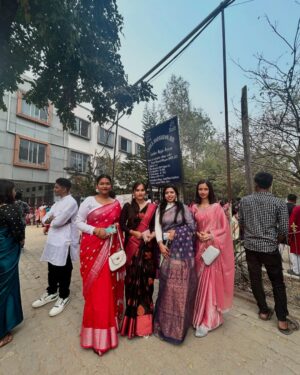 Aney Lepcha Instagram - Saraswati Puja 2025 🌸🪷 #saraswatipuja#saree#fyp#pink