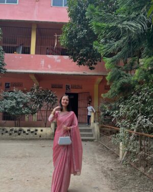 Aney Lepcha Instagram - Saraswati Puja 2025 🌸🪷 #saraswatipuja#saree#fyp#pink