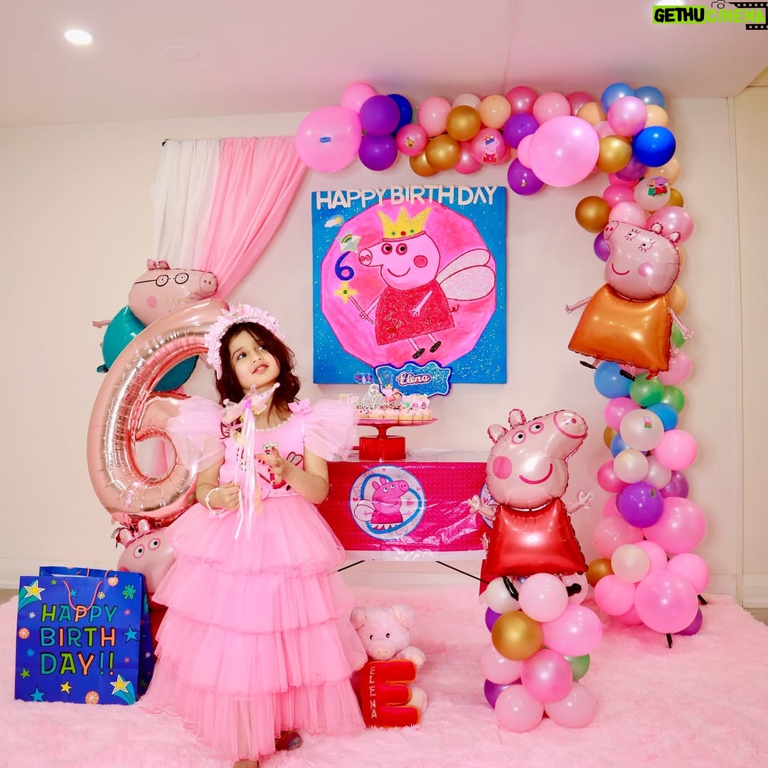 Angel Elena - 660 Likes - She wanted Peppa pig theme on her birthday 🎂 🎉😘😘and here are some glimpses ❤️
Thank you all for the birthday wishes and so much love towards Elena ❤️🧿
Blessed with such a nice family like you all🙏
Love you my princess 👸 😘😘😘
God bless you always 🙏🧿

#birthdaycake #peppapigcake #peppappigdress#peppapigparty #peppapigfecor#peppafairy #birthdaygirl #birthdaygirls #diydecor#birthdaycelebrations #6yearsold #princess #birthay #myprincess👑❤️ #instapic #instagram ##thankful#blessed 

#