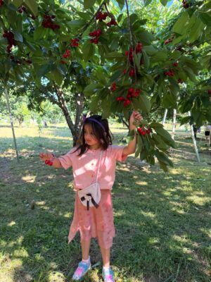 Angel Elena Instagram - My little cherry 🍒 😘enjoying summer in Canada😍
#mylifeincanda#reelinstagram❤️ #newpost#cherry#cherryfarm#canada#summer#enjoylife #cutie #beautifulday
