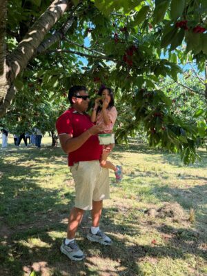 Angel Elena Instagram - My little cherry 🍒 😘enjoying summer in Canada😍
#mylifeincanda#reelinstagram❤️ #newpost#cherry#cherryfarm#canada#summer#enjoylife #cutie #beautifulday