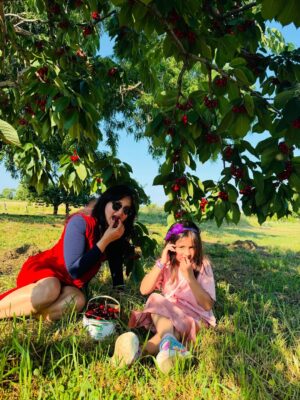 Angel Elena Instagram - My little cherry 🍒 😘enjoying summer in Canada😍
#mylifeincanda#reelinstagram❤️ #newpost#cherry#cherryfarm#canada#summer#enjoylife #cutie #beautifulday