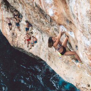Angie Scarth-Johnson Instagram - Boy sport? Kinda just feels like a boy audience 🌸🧚‍♀️🤍 

 Also, Forgot to share my send  of 
“snatch” 8a  ✔️🧝🏾‍♀️ 🫶🏼

📸  @honngy 
Pic 1: 📍cala varques
Pic 2: 📍Diablo wall 

@thenorthface_climb @thenorthface @thenorthface_aunz @tenayaclimbing @camp1889outdoor @frictionlabs