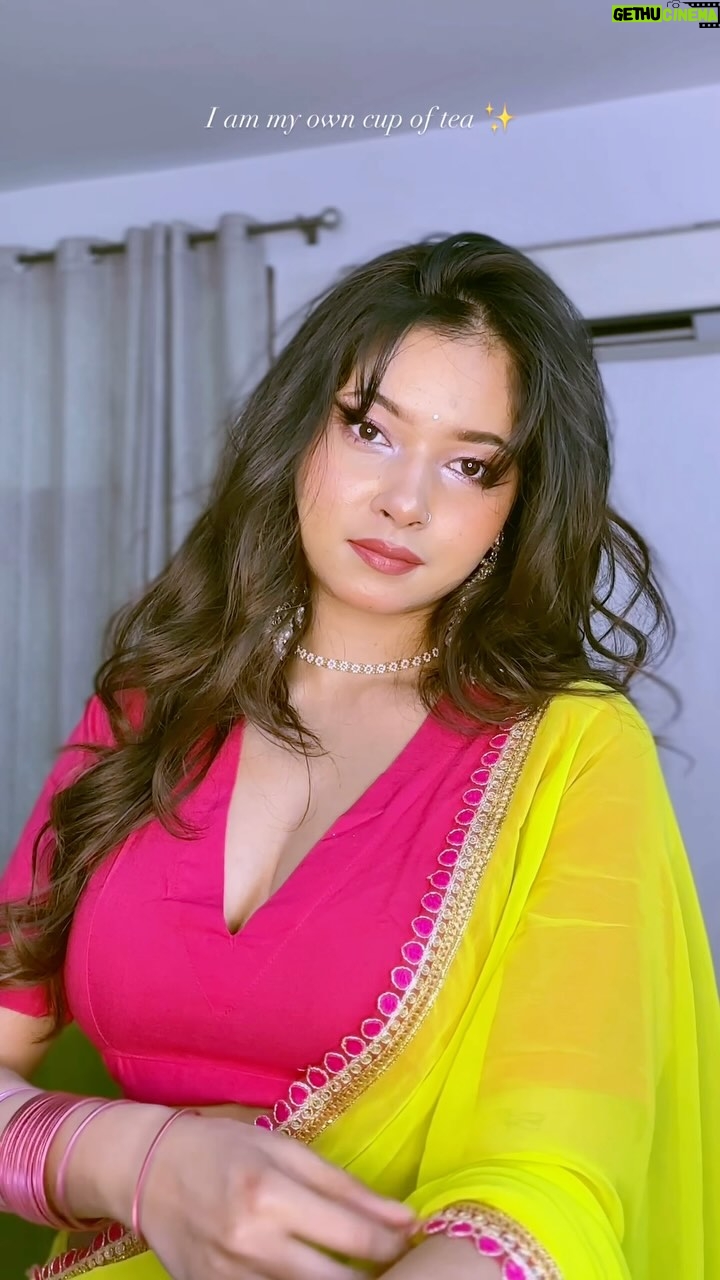 Anisha Sahai - 673 Likes - be your own cup of tea, that’s all that matters! 💫

Saree @meeshoapp 
Blouse @nykaafashion
