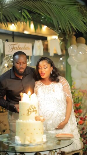 Anita Fabiola Instagram - Baby Shower 1: This is an appreciation post for my close friends and family who organized this intimate baby shower for us. Thank you for loving me and standing by me throughout this journey. For all the thoughtful gifts, feeding my  every craving (story for another day😂🤦🏼‍♀️), pampering me, listening to my endless complaints, answering my questions, guiding me, and above all, praying with me.
You truly spoil me, and your care made this journey so much smoother. I appreciate each and every one of you.
This day was absolutely beautiful, we felt loved 🥰 full of joy, laughter, closeness, and peace…everything we are intentional about. ❤️❤️

Decor @inspiredhopeevents 
Organized by @bello_and_blue_events 
Dress @berylqouture 
Hair @mbajja_sean 
MUA @imani_makeup_studio 
Videography @samiezweddings 

I love you @berylanita @mrs.bainomugisha @nickitabachuevas @gabientaate @humphrey_nabimanya @jaygodfrey50 @floshashaka @so_me_riah @janna_musiima @mbajja_sean @imani_makeup_studio @brenda_nanyonjo_miss.b @rukaamaronaldo @lugemwaben