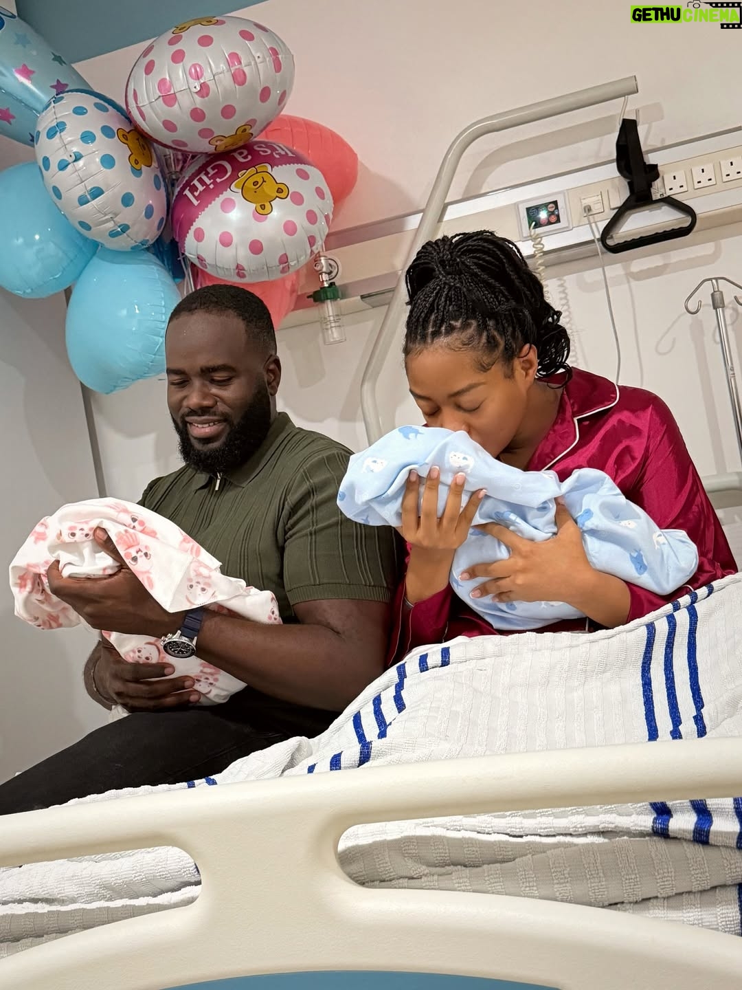 Anita Fabiola - 55.7K Likes - And then we were four 🩵🩷 A perfect little boy and girl have made us parents. We’re so grateful to God for this double miracle in our home. We’re beyond blessed and so in love with our  family. I’m a Nalongo now 🥰🙏