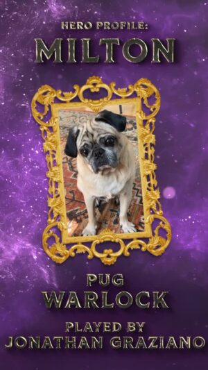 Anjali Bhimani Instagram - 🌀 Puppy Profile: Milton the Warlock! @jongraz ’s best boy! (And our official pug king for National Pug Day!)
 This mysterious pupper just signed a pact of snacks and is ready to unleash some magic. 🐾✨
Vote now in our Tiltify poll for Milton’s Magic!	
🎲 The Puppy Roll 2: The Rise of Gato
 📅 Oct 20 • 6 PM PT
 💖 Benefiting @petcolove & @petcolovelost 
 👉 Vote & donate: bit.ly/thepuppyroll2

@showmenoodz is Milton’s account! 

#ThePuppyRoll  #NationalPugDay #CharityStream #PetcoLove #dnd