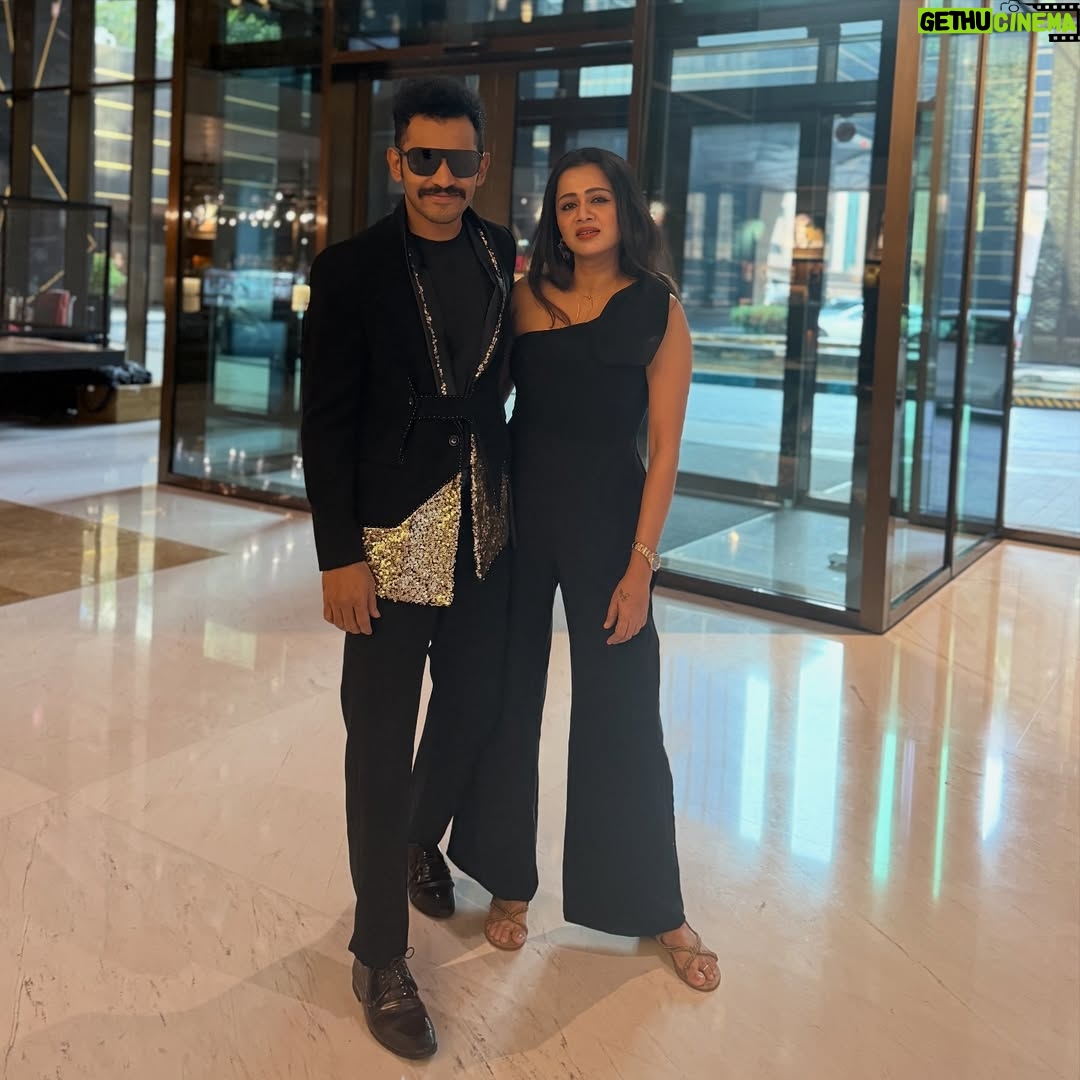 Anjana Rangan - 41K Likes - For @thetamilnadunow ‘s #GoldencarpetAwards 3rd edition ! First time sharing the stage with @kuraishi_the_entertainer For hosting ! Absolute Blast!!!! 😍💥 Thank u Dubai for the love, hospitality and Unforgettable time! ❤️