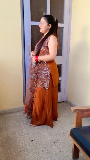 Ankita Chauhan Instagram - dress by @meenu_collection12