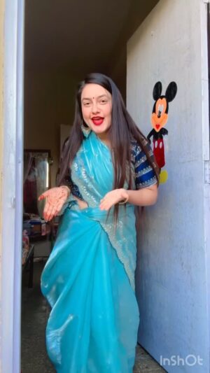 Ankita Chauhan Instagram - saree by @meenu_collection12