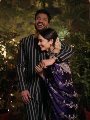 Ankita Lokhande Instagram - In his arms, she finds a human pillow... 
and in her smile, he finds a reason to tolerate her sarcasm…:
Together, they're not just two souls - they're one weird, quirky heartbeat wrapped in forever.♾️
#TogetherForever #AnkitaLokhande #anvikikahani LoveBeyondWords