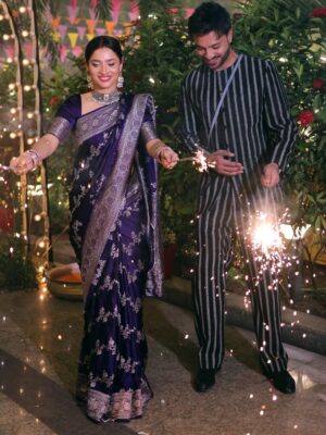 Ankita Lokhande Instagram - In his arms, she finds a human pillow... 
and in her smile, he finds a reason to tolerate her sarcasm…:
Together, they're not just two souls - they're one weird, quirky heartbeat wrapped in forever.♾️
#TogetherForever #AnkitaLokhande #anvikikahani LoveBeyondWords