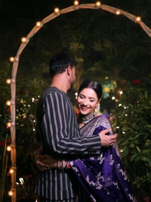 Ankita Lokhande Instagram - In his arms, she finds a human pillow... 
and in her smile, he finds a reason to tolerate her sarcasm…:
Together, they're not just two souls - they're one weird, quirky heartbeat wrapped in forever.♾️
#TogetherForever #AnkitaLokhande #anvikikahani LoveBeyondWords